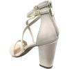 image:imageOver The Toe Cross Strap Block Heel Open Toe Dress SandalIvory