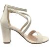image:imageOver The Toe Cross Strap Block Heel Open Toe Dress SandalIvory