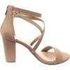 image:imageOver The Toe Cross Strap Block Heel Open Toe Dress SandalTan