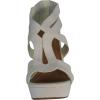 image:imageOver The Toe Cross Strap Block Heel Open Toe Dress SandalWhite3