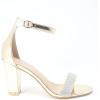 image:imageOver the Toe Strap Ankle Wrap Strap Heel Open Toe Medium Heel GOLD17 8