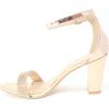 image:imageOver the Toe Strap Ankle Wrap Strap Heel Open Toe Medium Heel ROSEGOLD17 9