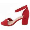 image:imageOver the Toe Strap Ankle Wrap Strap Heel Open Toe Medium Heel Red1 6