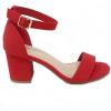 image:imageOver the Toe Strap Ankle Wrap Strap Heel Open Toe Medium Heel Red1 6