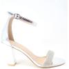 image:imageOver the Toe Strap Ankle Wrap Strap Heel Open Toe Medium Heel SILVER17 85