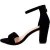 image:imageOver the Toe Strap Ankle Wrap Strap Heel Open Toe Medium HeelBlack