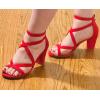 image:imageOver the Toe Strap Ankle Wrap Strap Heel Open Toe Medium HeelRed66