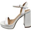 image:imagePlatform Chunky Heel Open Toe Sandal Ankle StrapWhite