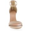 image:imageTOP MODA Hannah1 Ankle Strap Dressy High Heel Sandal Nonslip Sole For Wedding Party Prom Evening Wear or Any Occasion Sleek Style Block Heel SandalsBeige Pu