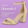 image:imageTOP MODA Hannah1 Ankle Strap Dressy High Heel Sandal Nonslip Sole For Wedding Party Prom Evening Wear or Any Occasion Sleek Style Block Heel SandalsBeige Raffia