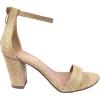 image:imageTOP MODA Hannah1 Ankle Strap Dressy High Heel Sandal Nonslip Sole For Wedding Party Prom Evening Wear or Any Occasion Sleek Style Block Heel SandalsBeige Raffia