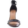 image:imageTOP MODA Hannah1 Ankle Strap Dressy High Heel Sandal Nonslip Sole For Wedding Party Prom Evening Wear or Any Occasion Sleek Style Block Heel SandalsBlack Patent