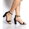 image:imageTOP MODA Hannah1 Ankle Strap Dressy High Heel Sandal Nonslip Sole For Wedding Party Prom Evening Wear or Any Occasion Sleek Style Block Heel SandalsBlack