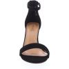 image:imageTOP MODA Hannah1 Ankle Strap Dressy High Heel Sandal Nonslip Sole For Wedding Party Prom Evening Wear or Any Occasion Sleek Style Block Heel SandalsBlack Nubuck