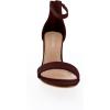 image:imageTOP MODA Hannah1 Ankle Strap Dressy High Heel Sandal Nonslip Sole For Wedding Party Prom Evening Wear or Any Occasion Sleek Style Block Heel SandalsBrown Pu