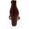 image:imageTOP MODA Hannah1 Ankle Strap Dressy High Heel Sandal Nonslip Sole For Wedding Party Prom Evening Wear or Any Occasion Sleek Style Block Heel SandalsBrown Pu