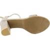image:imageTOP MODA Hannah1 Ankle Strap Dressy High Heel Sandal Nonslip Sole For Wedding Party Prom Evening Wear or Any Occasion Sleek Style Block Heel SandalsChampane