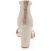 image:imageTOP MODA Hannah1 Ankle Strap Dressy High Heel Sandal Nonslip Sole For Wedding Party Prom Evening Wear or Any Occasion Sleek Style Block Heel SandalsChampagne
