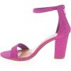 image:imageTOP MODA Hannah1 Ankle Strap Dressy High Heel Sandal Nonslip Sole For Wedding Party Prom Evening Wear or Any Occasion Sleek Style Block Heel SandalsFuchsia Glitter