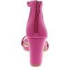 image:imageTOP MODA Hannah1 Ankle Strap Dressy High Heel Sandal Nonslip Sole For Wedding Party Prom Evening Wear or Any Occasion Sleek Style Block Heel SandalsFuchsia Pu