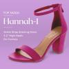image:imageTOP MODA Hannah1 Ankle Strap Dressy High Heel Sandal Nonslip Sole For Wedding Party Prom Evening Wear or Any Occasion Sleek Style Block Heel SandalsFuchsia Pu