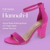 image:imageTOP MODA Hannah1 Ankle Strap Dressy High Heel Sandal Nonslip Sole For Wedding Party Prom Evening Wear or Any Occasion Sleek Style Block Heel SandalsFuchsia Glitter