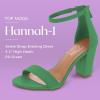image:imageTOP MODA Hannah1 Ankle Strap Dressy High Heel Sandal Nonslip Sole For Wedding Party Prom Evening Wear or Any Occasion Sleek Style Block Heel SandalsGreen Pu