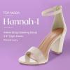 image:imageTOP MODA Hannah1 Ankle Strap Dressy High Heel Sandal Nonslip Sole For Wedding Party Prom Evening Wear or Any Occasion Sleek Style Block Heel SandalsIvory Patent