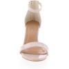 image:imageTOP MODA Hannah1 Ankle Strap Dressy High Heel Sandal Nonslip Sole For Wedding Party Prom Evening Wear or Any Occasion Sleek Style Block Heel SandalsIvory Patent