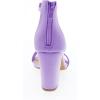image:imageTOP MODA Hannah1 Ankle Strap Dressy High Heel Sandal Nonslip Sole For Wedding Party Prom Evening Wear or Any Occasion Sleek Style Block Heel SandalsLavender Pu