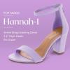 image:imageTOP MODA Hannah1 Ankle Strap Dressy High Heel Sandal Nonslip Sole For Wedding Party Prom Evening Wear or Any Occasion Sleek Style Block Heel SandalsLavender Pu