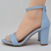 image:imageTOP MODA Hannah1 Ankle Strap Dressy High Heel Sandal Nonslip Sole For Wedding Party Prom Evening Wear or Any Occasion Sleek Style Block Heel SandalsLt Blue Pu