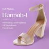 image:imageTOP MODA Hannah1 Ankle Strap Dressy High Heel Sandal Nonslip Sole For Wedding Party Prom Evening Wear or Any Occasion Sleek Style Block Heel SandalsNude Patent