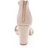 image:imageTOP MODA Hannah1 Ankle Strap Dressy High Heel Sandal Nonslip Sole For Wedding Party Prom Evening Wear or Any Occasion Sleek Style Block Heel SandalsNude Patent