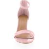 image:imageTOP MODA Hannah1 Ankle Strap Dressy High Heel Sandal Nonslip Sole For Wedding Party Prom Evening Wear or Any Occasion Sleek Style Block Heel SandalsPink Patent