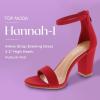 image:imageTOP MODA Hannah1 Ankle Strap Dressy High Heel Sandal Nonslip Sole For Wedding Party Prom Evening Wear or Any Occasion Sleek Style Block Heel SandalsRed Nubuck