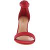 image:imageTOP MODA Hannah1 Ankle Strap Dressy High Heel Sandal Nonslip Sole For Wedding Party Prom Evening Wear or Any Occasion Sleek Style Block Heel SandalsRed Nubuck