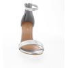 image:imageTOP MODA Hannah1 Ankle Strap Dressy High Heel Sandal Nonslip Sole For Wedding Party Prom Evening Wear or Any Occasion Sleek Style Block Heel SandalsSilver Metallic