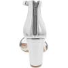 image:imageTOP MODA Hannah1 Ankle Strap Dressy High Heel Sandal Nonslip Sole For Wedding Party Prom Evening Wear or Any Occasion Sleek Style Block Heel SandalsSilver Metallic