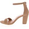 image:imageTOP MODA Hannah1 Ankle Strap Dressy High Heel Sandal Nonslip Sole For Wedding Party Prom Evening Wear or Any Occasion Sleek Style Block Heel SandalsTan Nubuck