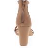 image:imageTOP MODA Hannah1 Ankle Strap Dressy High Heel Sandal Nonslip Sole For Wedding Party Prom Evening Wear or Any Occasion Sleek Style Block Heel SandalsTan Nubuck