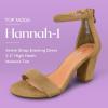 image:imageTOP MODA Hannah1 Ankle Strap Dressy High Heel Sandal Nonslip Sole For Wedding Party Prom Evening Wear or Any Occasion Sleek Style Block Heel SandalsTan Nubuck