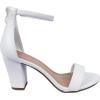 image:imageTOP MODA Hannah1 Ankle Strap Dressy High Heel Sandal Nonslip Sole For Wedding Party Prom Evening Wear or Any Occasion Sleek Style Block Heel SandalsWhite