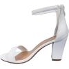 image:imageTOP MODA Hannah1 Ankle Strap Dressy High Heel Sandal Nonslip Sole For Wedding Party Prom Evening Wear or Any Occasion Sleek Style Block Heel SandalsWhite