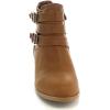 image:imageTOP Moda Cl14 Womens Buckle Straps Stacked Low Heel Ankle BootiesTanc
