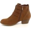 image:imageTOP Moda Cl14 Womens Buckle Straps Stacked Low Heel Ankle BootiesTanc