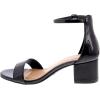 image:imageTOP Moda Darcie1 Ankle Strap Dressy High Heel Sandal Nonslip Sole For Wedding Party Prom Evening Wear or Any Occasion Sleek Style Block Heel SandalsBlack Patent