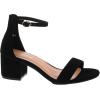 image:imageTOP Moda Darcie1 Ankle Strap Dressy High Heel Sandal Nonslip Sole For Wedding Party Prom Evening Wear or Any Occasion Sleek Style Block Heel SandalsBlack Nubuck