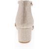 image:imageTOP Moda Darcie1 Ankle Strap Dressy High Heel Sandal Nonslip Sole For Wedding Party Prom Evening Wear or Any Occasion Sleek Style Block Heel SandalsChampagne Glitter