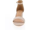 image:imageTOP Moda Darcie1 Ankle Strap Dressy High Heel Sandal Nonslip Sole For Wedding Party Prom Evening Wear or Any Occasion Sleek Style Block Heel SandalsChampagne Glitter